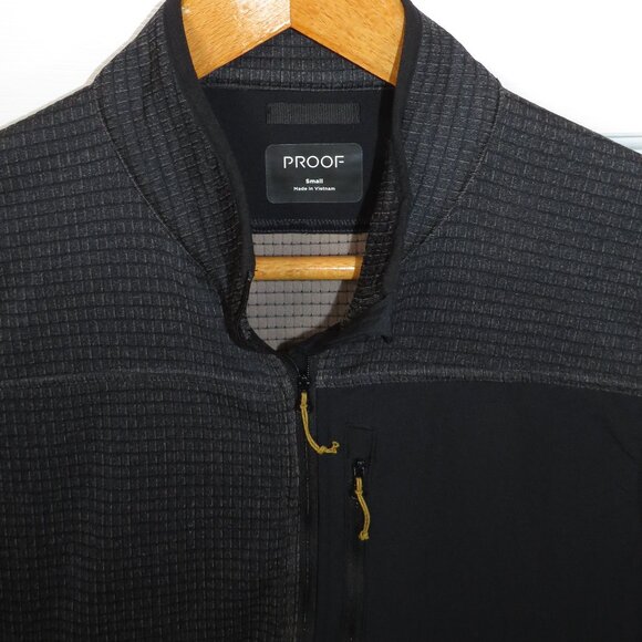 Proof Huckberry Trail Grid Fleece Full Zip Vest Size Small in Chromium NWOT - Picture 3 of 4